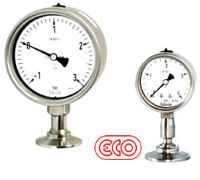 BH51   ECO und BH52   ECO , Druckmessger&auml;t mit Rohrfeder NG63 NG100 ECO f&uuml;r Food/Pharma/Biotechnik -> Datenblatt D2-028-5 von LABOM