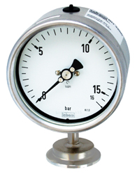 BH42 - Typenreihen, Druckmessger&auml;t mit Rohrfeder f&uuml;r Druckmittler NG100 -> Datenblatt D2-029  von LABOM
